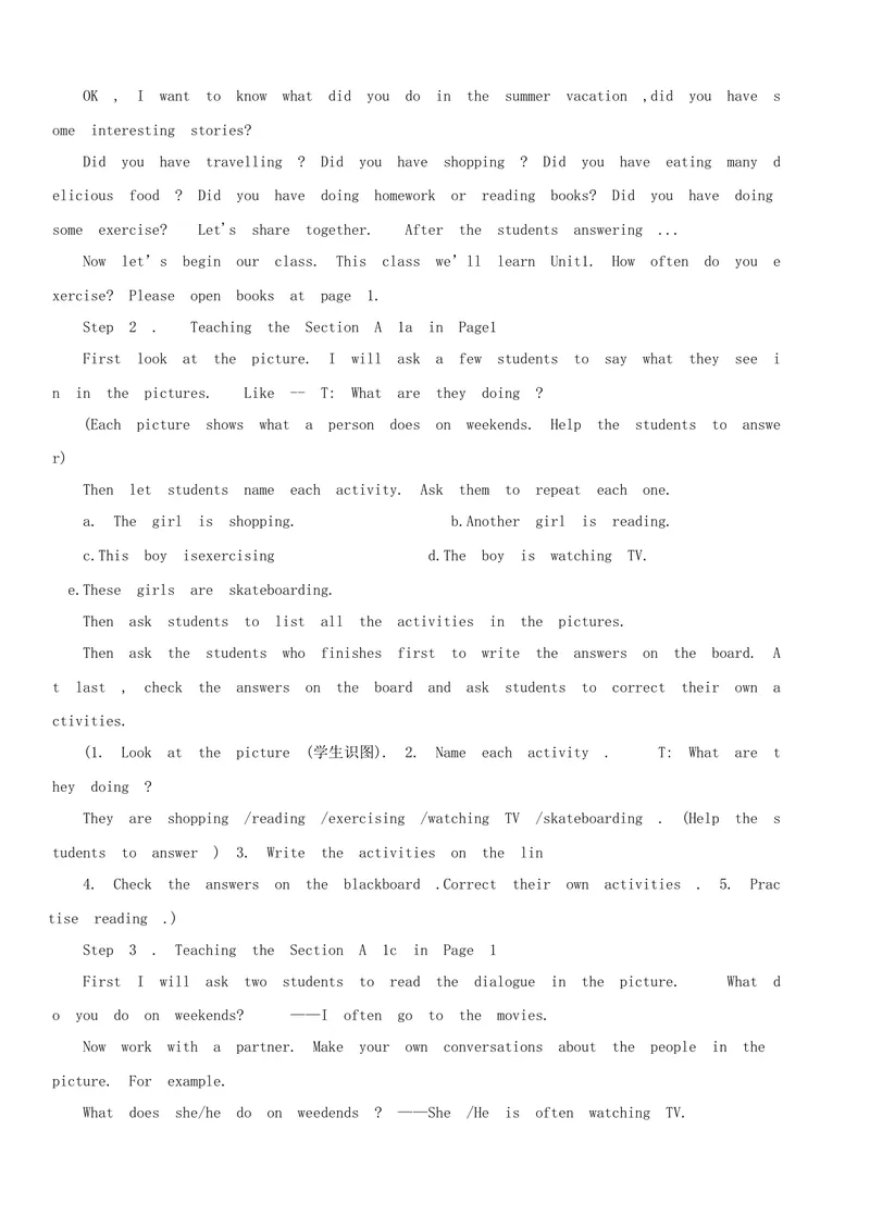 《2013年12月份下半年初中英语面试成功经验_面试过程_初中英语789_26秋最新人教版英语九年级上册_26秋人教九上_39、赠送其它资料_旧版资料_16.说课稿》第4页预览