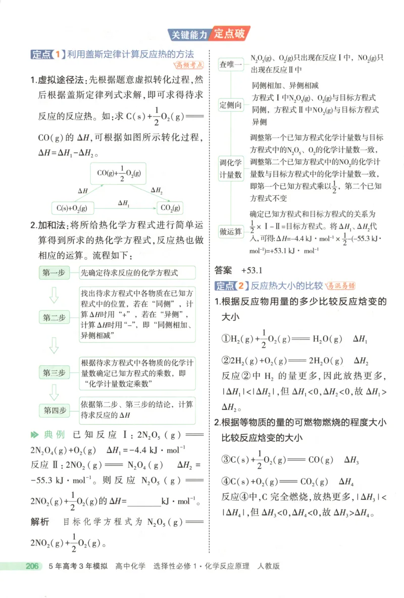 《疑难破~化学RJ_2026版53五年高考三年模拟高中同步练习选择性必修一二三电子版3.25秋-高中53同步练习册_05.化学_53同步化学选修1RJ》第10页预览