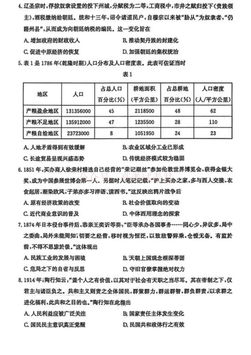《山东枣庄市2026届高三下学期二模历史_12.2026年4月全国各地高考模拟卷_2026届山东省枣庄市高三3月模拟考试（二调）全科_08历史_山东省枣庄市高三3月模拟考试（二调）》第2页预览