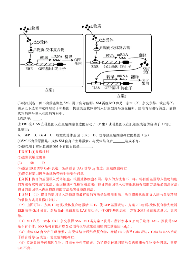 《专题18基因工程（教师版）_北京高考全科_生物_五年（2020-2024）高考生物真题分类汇编（北京专用）》第5页预览