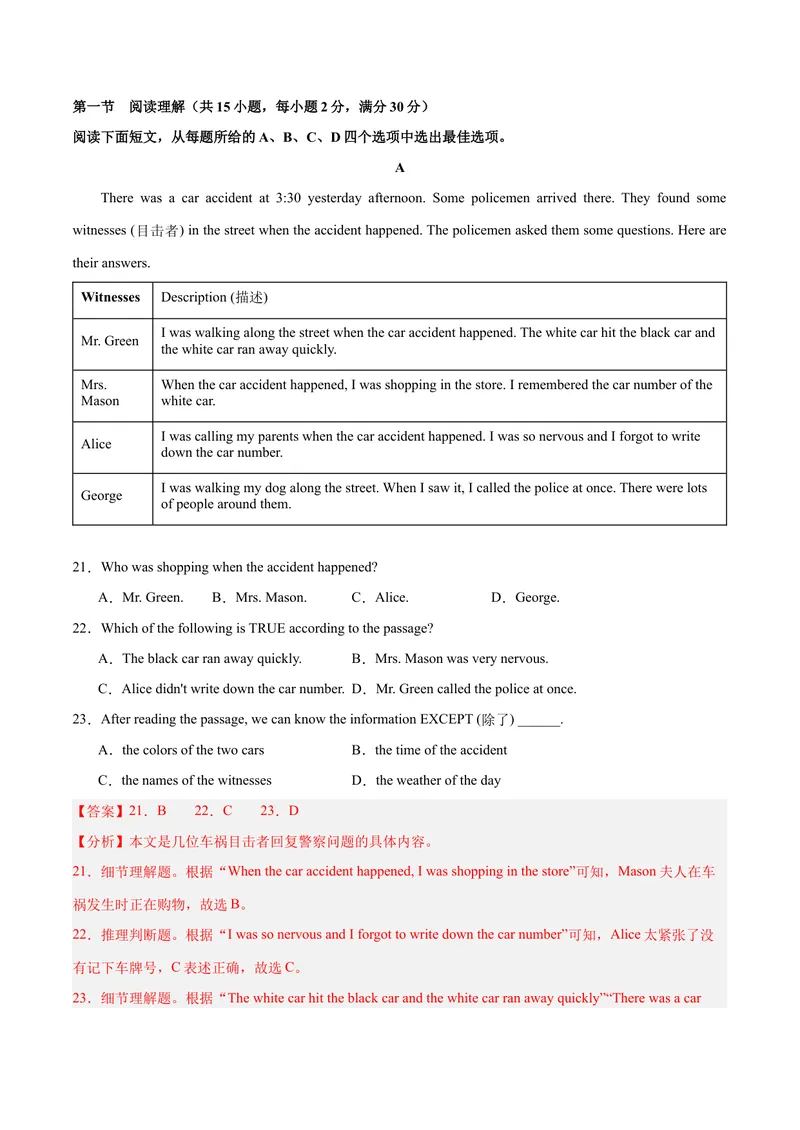 《Unit1What’sthematter？（单元卷·测试卷）（教师版）_初中英语789_最新人教版英语八年级下册_旧版（有参考价值）_版本二_八年级英语下册（人教版）_单元知识复习专项-U122_2025版》第6页预览