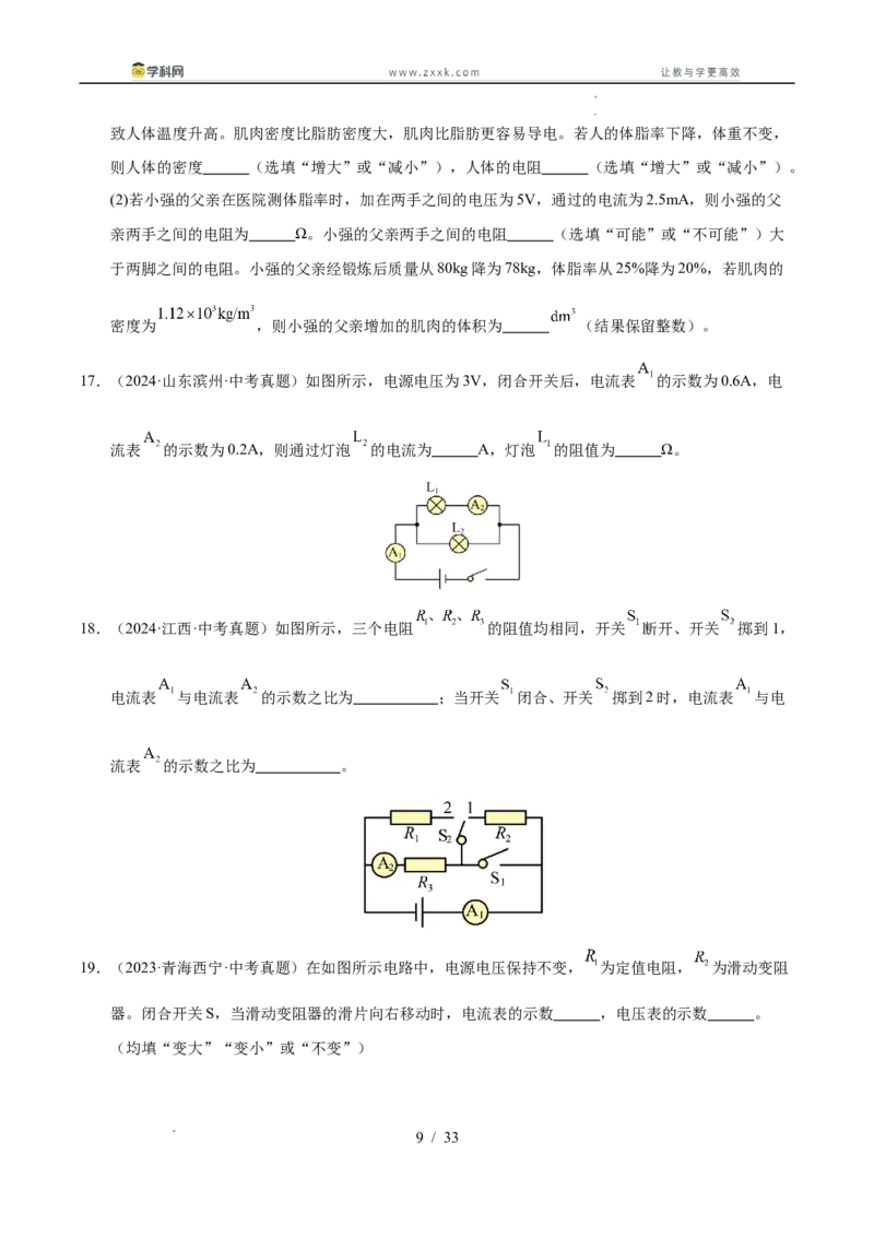 《专题23电学计算专题（学生版）_2026年中考真题分类汇编9科_三年（2023-2025）中考物理真题分类汇编（全国通用）-C432》第9页预览