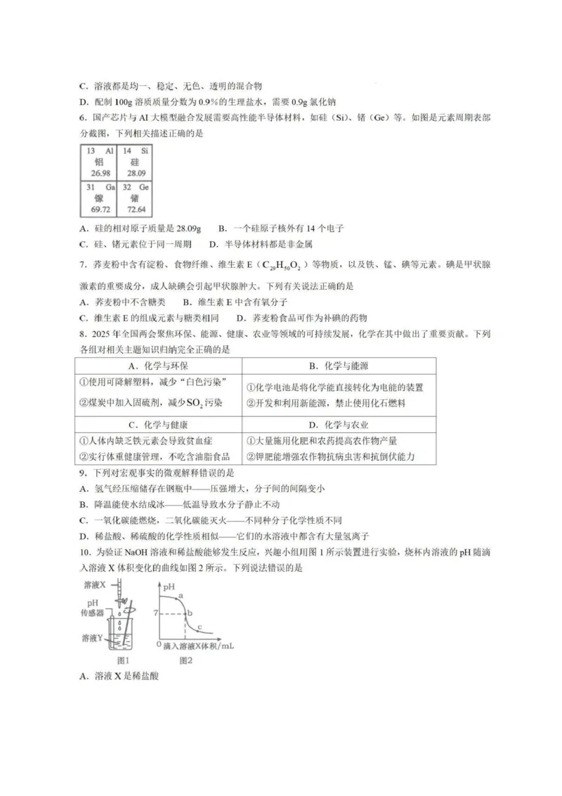 《25年烟台中考化学试卷_12.2026年4月全国各地高考模拟卷_2026版初中金考卷•45套中考试卷汇编系列合集_全国版中考真题_2025年全国中考真题答案（按省市分类）(10)_山东省_烟台（9科全）》第2页预览