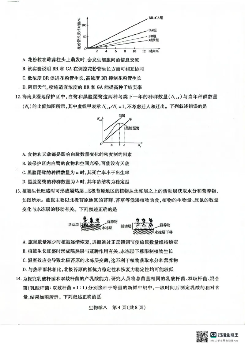 《2026年5月高三自测题库生物_2024-2027高三（6-6月题库）_2026年05月高三试卷_260526海南省海口市2026年5月高三自测题库（全科）》第4页预览