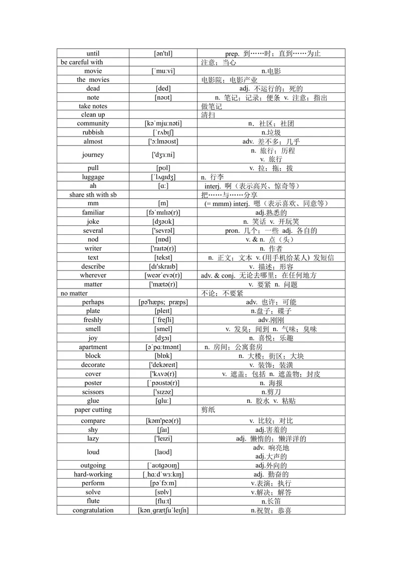 《25秋人教版英语八上单词表_初中英语789_最新人教版英语八年级上册_新版_最新2025秋人教版英语（八年级上册）_2025秋人教版英语8上：预习资料包_06单词表（word+pdf）》第3页预览