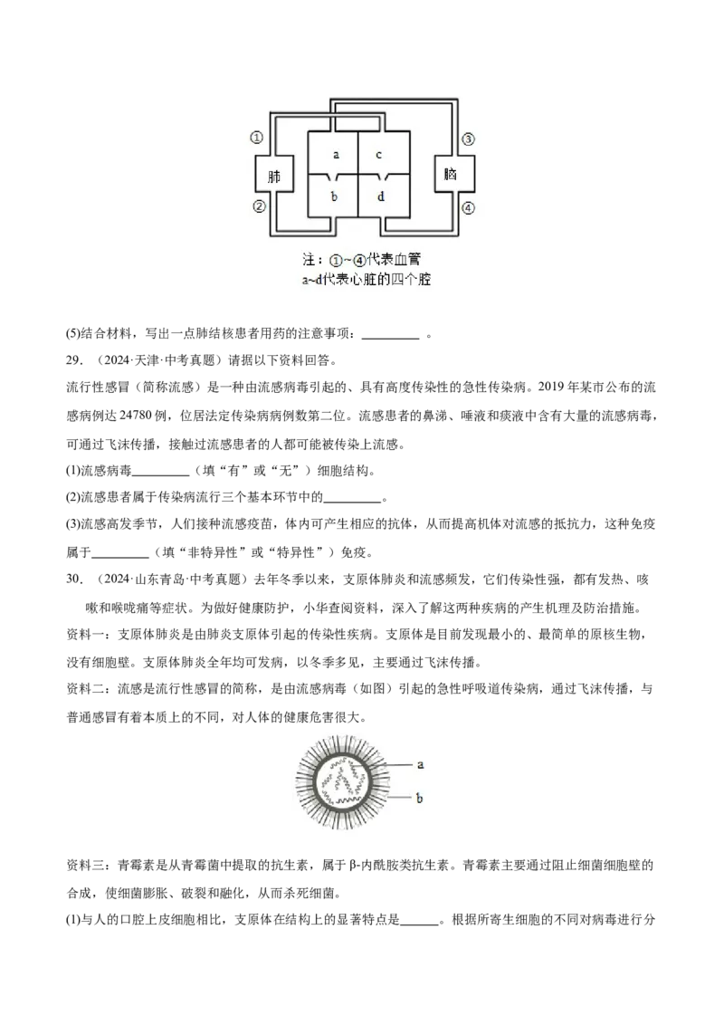 《专题14健康地生活（全国通用）（学生版）_2026年中考真题分类汇编9科_三年（2023-2025）中考生物真题分类汇编（全国通用）-C432》第8页预览