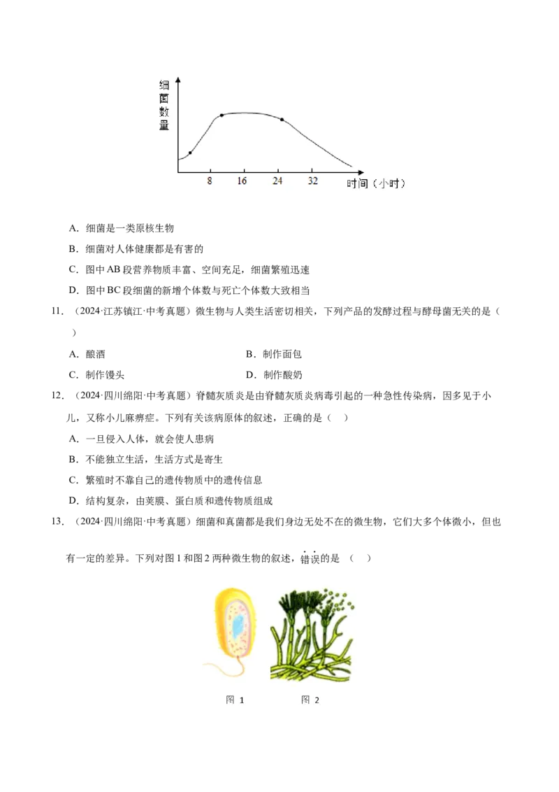 《专题09各种各样的生物（全国通用）（学生版）_2026年中考真题分类汇编9科_三年（2023-2025）中考生物真题分类汇编（全国通用）-C432》第3页预览