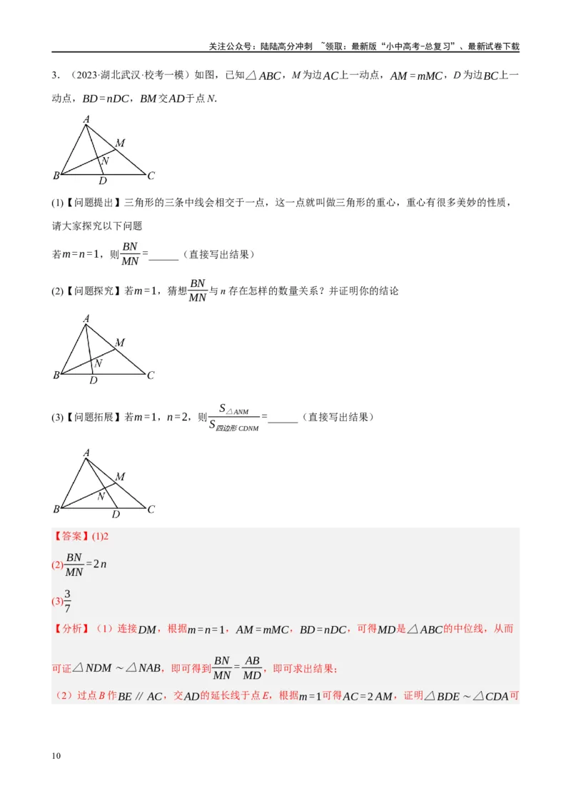 《专题04三角形的性质与判定（解析版）(1)_中考-总复习（2026版）_02-数学-中考总复习_2024年中考复习资料_一轮复习资料_完2024年中考数学一轮复习讲练测（课件+讲义+练习）（全国通用）》第10页预览