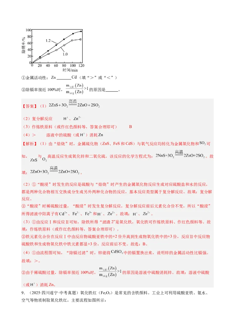 《专题20工艺流程图题（教师版）_2026年中考真题分类汇编9科_三年（2023-2025）中考化学真题分类汇编（全国通用）-C432》第8页预览