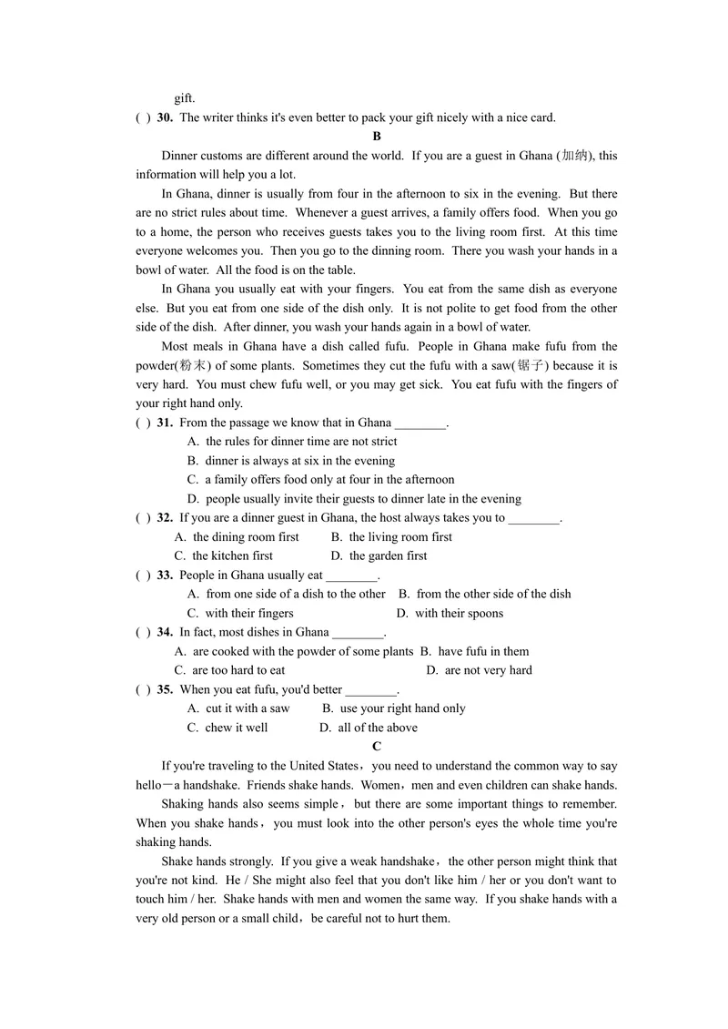 《TestforUnit10_初中英语789_26秋最新人教版英语九年级上册_26秋人教九上_39、赠送其它资料_旧版资料_7.复习课件_复习习题导学案课件_Unit10word习题》第3页预览