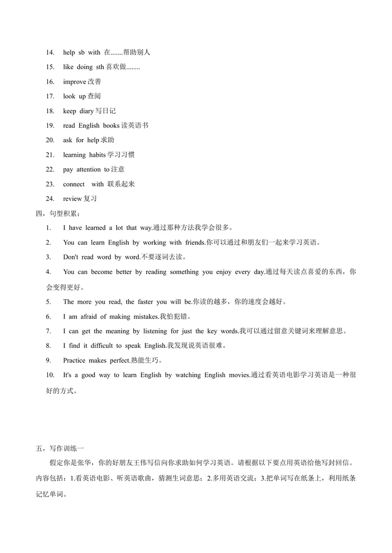 《Unit1写作主题HowtostudyEnglish-2021-2022学年九年级英语全一册单元主题写作(人教版)_初中英语789_26秋最新人教版英语九年级上册_26秋人教九上_39、赠送其它资料_旧版资料_4.习题试卷》第2页预览