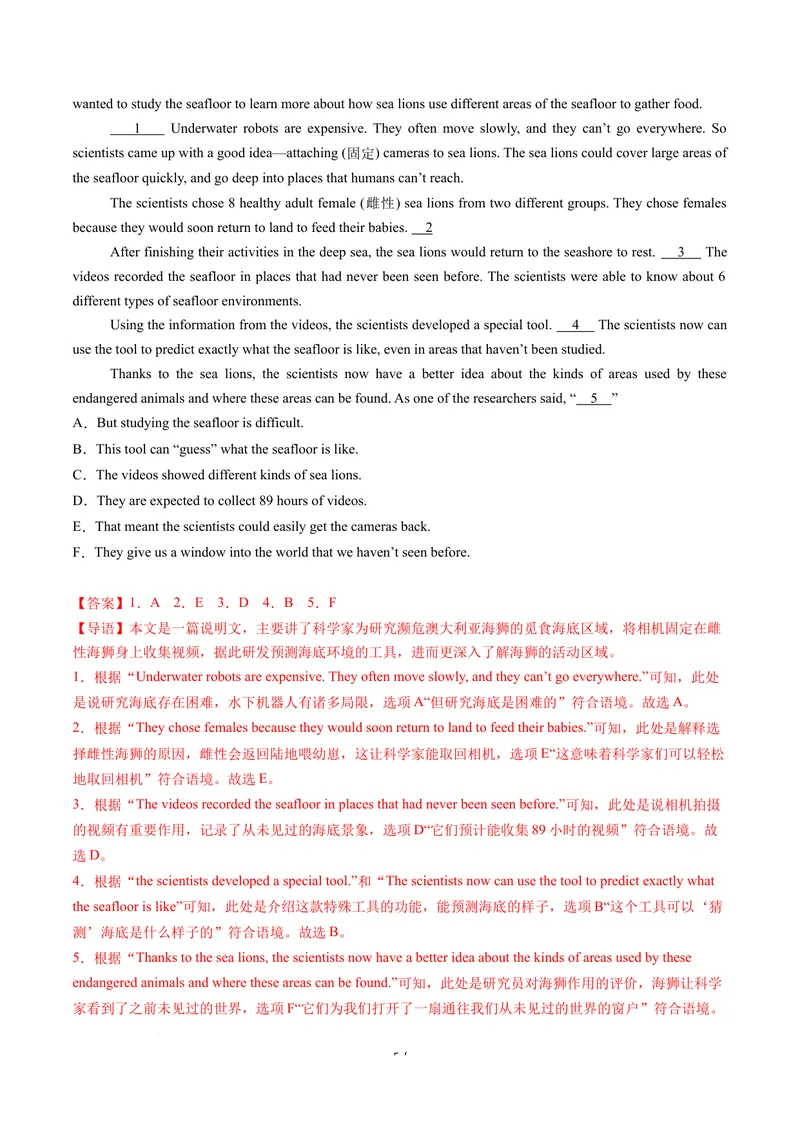 《Unit1课时5SectionBVocabularyinUse（分层作业）（解析版）_初中英语789_26秋最新人教版英语九年级上册_26秋人教九上_00、上课课件PPT+分层作业第一套更新中》第5页预览
