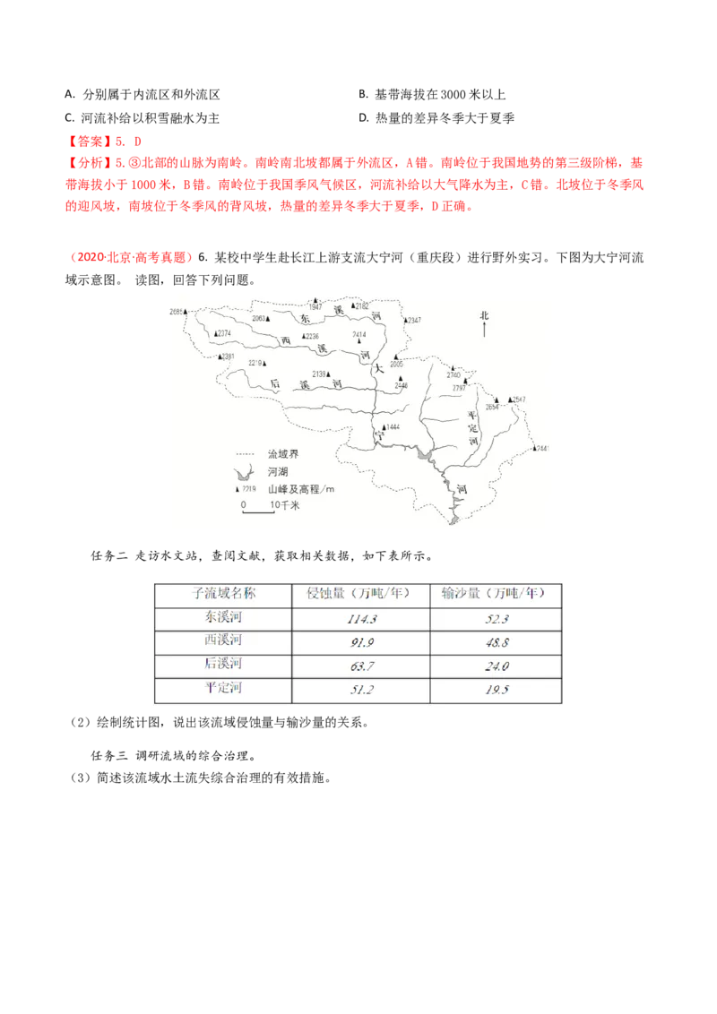 《专题04地球上的水-（北京专用）（教师版）_北京高考全科_地理_五年（2020-2024）高考地理真题分类汇编（北京专用）》第6页预览