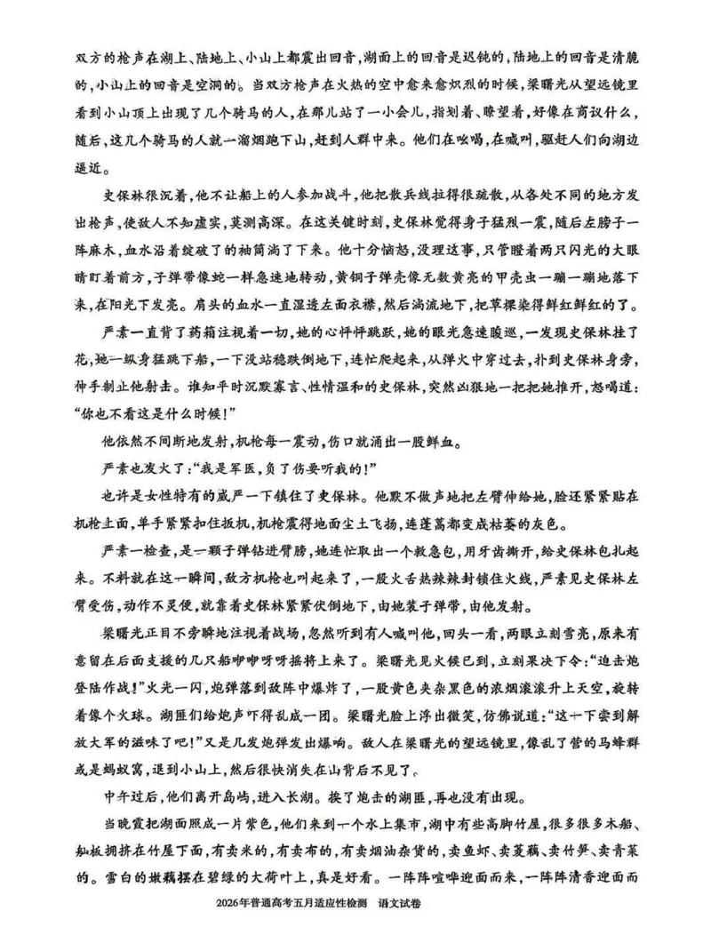 《2026年普通高考五月适应性检测语文_2024-2027高三（6-6月题库）_2026年05月高三试卷_260524新疆维吾尔自治区2026年普通高考五月适应性检测（新疆四模）（全）》第5页预览