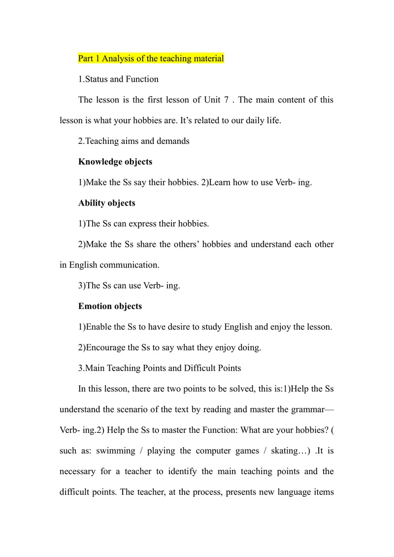 《02、初中英语说课稿模板（全英文）_初中英语789_26秋最新人教版英语九年级上册_26秋人教九上_39、赠送其它资料_旧版资料_16.说课稿_04：初中英语优秀说课稿教案模板合集》第1页预览