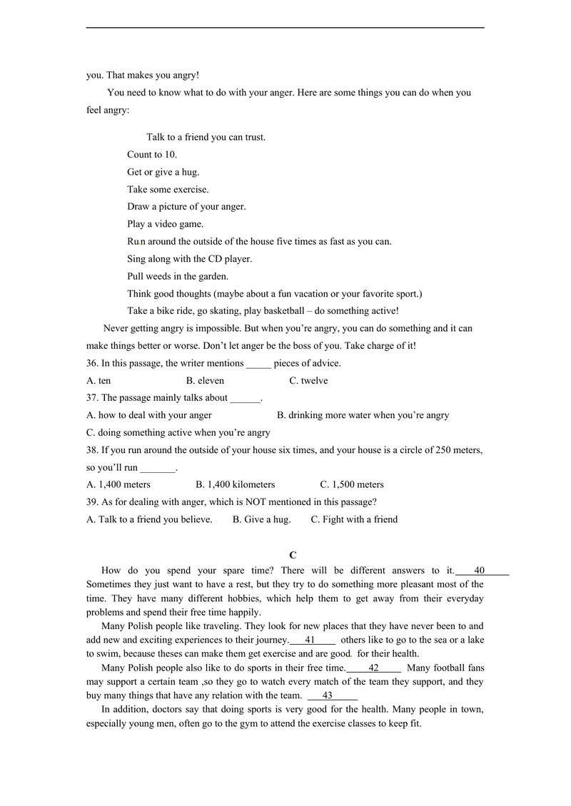 《2021蒙阴县岱崮中学初中学业水平测试英语模拟试题_初中英语789_26秋最新人教版英语九年级上册_人教版英语九年级全册_人教版初中英语9全一册_4.试题试卷_中考模拟卷》第4页预览