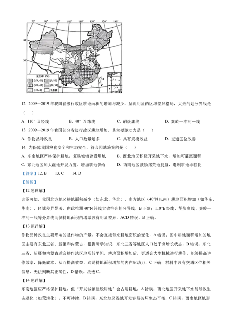 《2025年高考地理试卷（江苏）（空白卷）_12江苏历年高考真题_10.江苏_2015-2026（江苏）地理高考真题》第6页预览