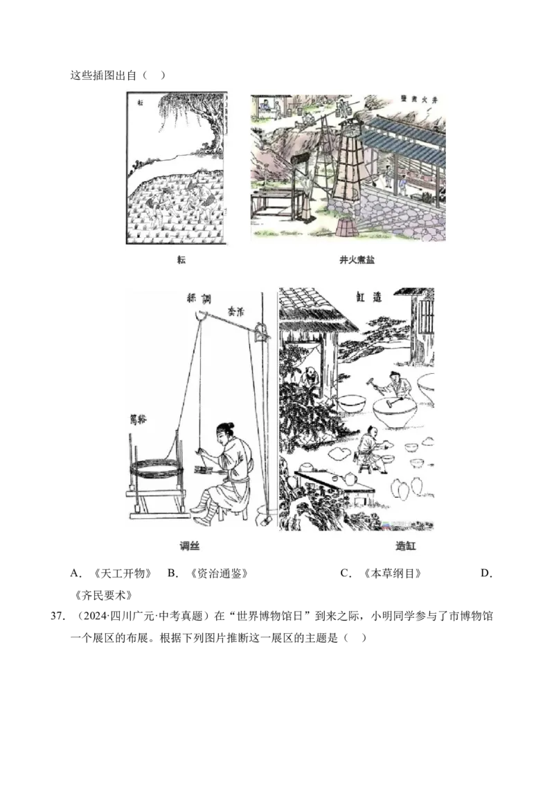 《专题07统一多民族国家的巩固与发展·选择题（全国通用）（学生版）_2026年中考真题分类汇编9科_三年（2023-2025）中考历史真题分类汇编（全国通用）-C432》第10页预览