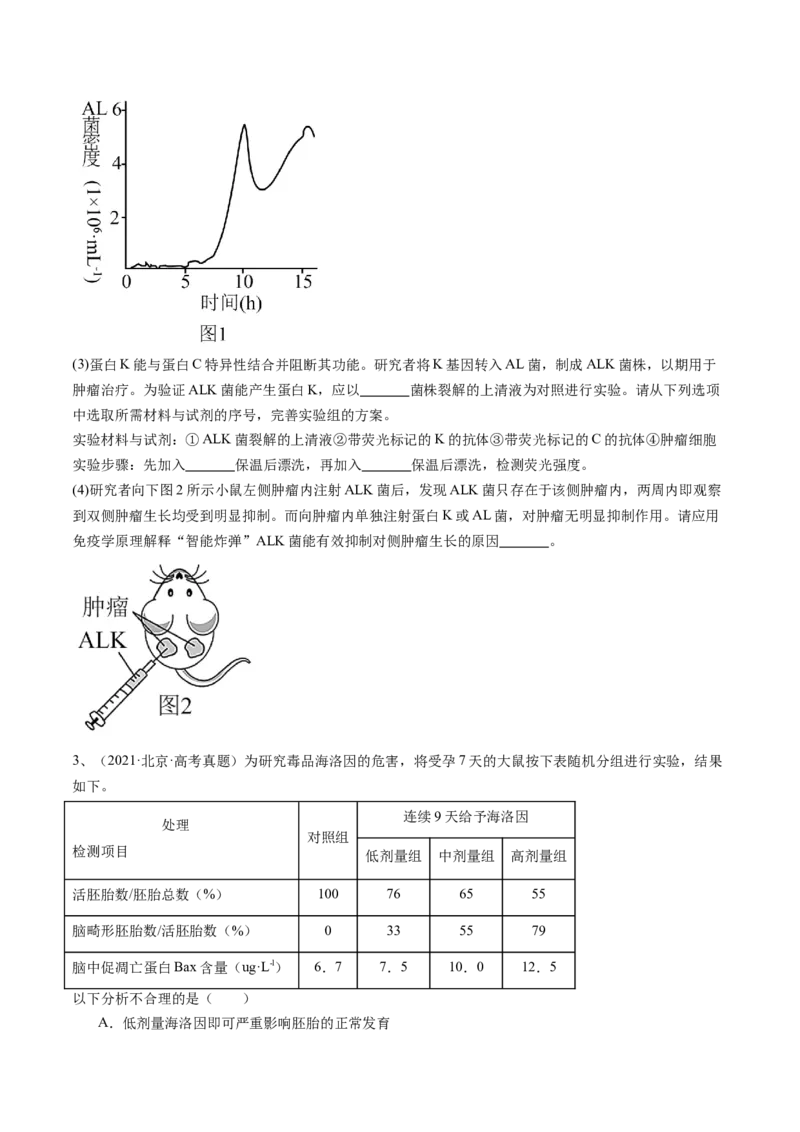 《专题05细胞的分化、衰老、凋亡及癌变（学生版）_北京高考全科_生物_五年（2020-2024）高考生物真题分类汇编（北京专用）》第3页预览