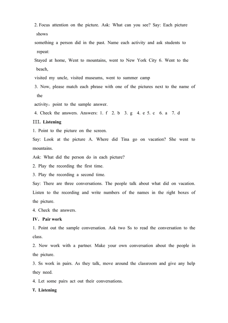 《Unit1Wheredidyougoonvacation教案_初中英语789_最新人教版英语八年级上册_老版（含有参考价值）_05导学案+备课素材人教版初中英语八上（多版本）易提分旗舰店_导学案》第2页预览
