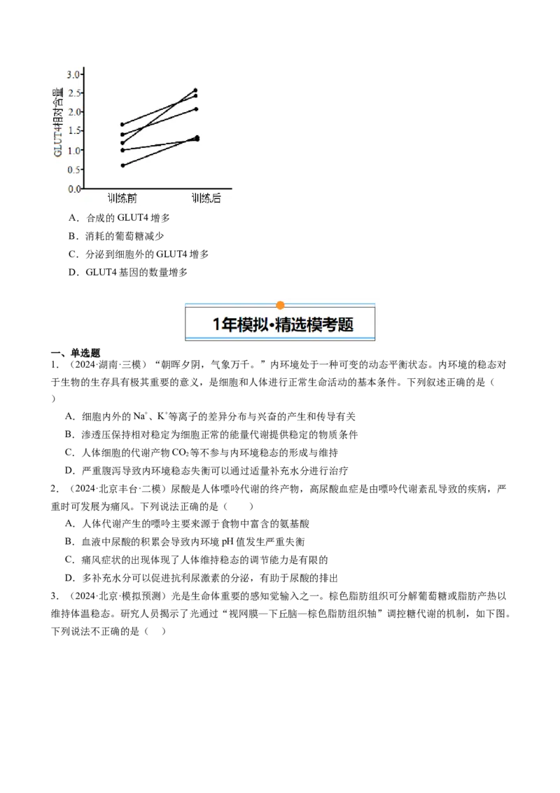 《专题12体液调节（学生版）_北京高考全科_生物_五年（2020-2024）高考生物真题分类汇编（北京专用）》第5页预览