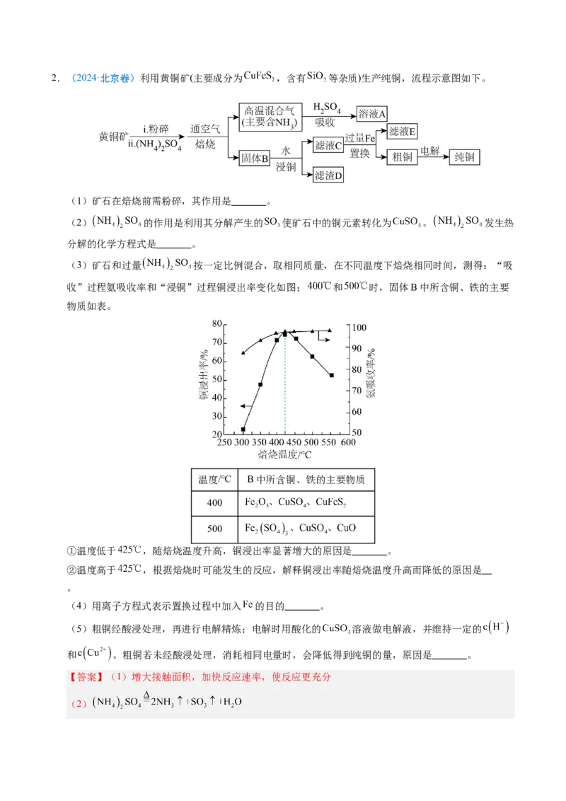 《专题12化工流程综合题（北京专用）（教师版）_北京高考全科_化学_五年（2021-2025）高考化学真题分类汇编（北京专用）》第3页预览