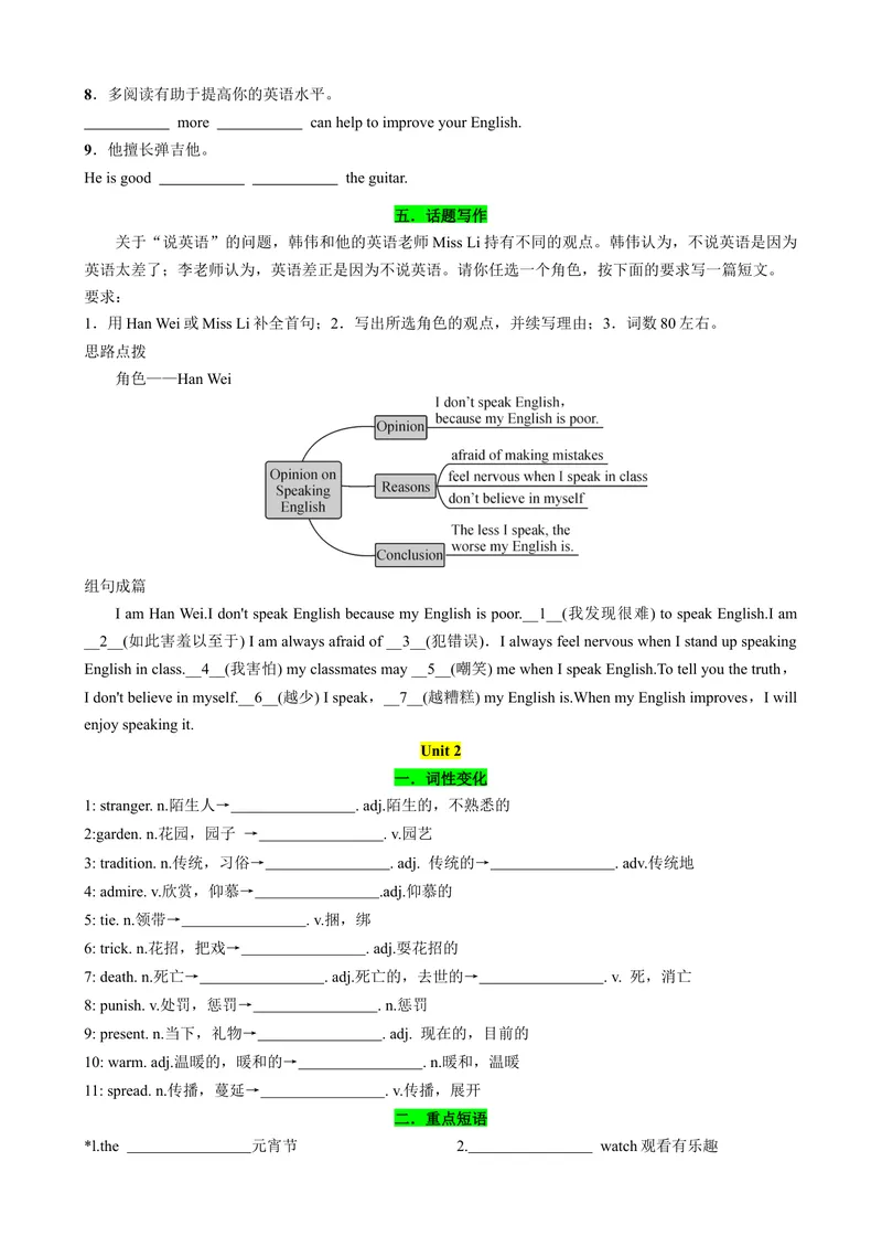 《Unit1-Unit3（词汇，短语，句型，语法，写作复习+基础练习）（人教新目标版）（原卷版）_初中英语789_旧版人教版英语九年级全册_新更新初中英语9全_12期中期末复习专项_期末复习》第4页预览