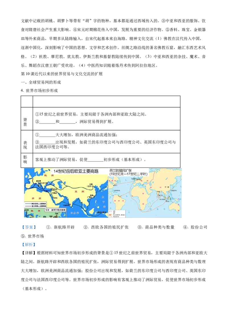 《单元讲练测（选必3）第四单元商路、贸易与文化交流（讲）（教师版）_新版高中_高中历史新版_高中历史选择性必修3（统编版）_单元讲练测-F12》第6页预览