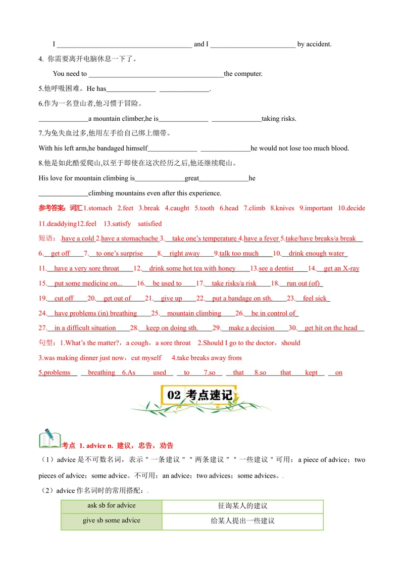 《Unit1（知识清单）（人教版）（教师版）_初中英语789_最新人教版英语八年级下册_旧版（有参考价值）_版本二_八年级英语下册（人教版）_单元知识复习专项-U122_2024版》第2页预览