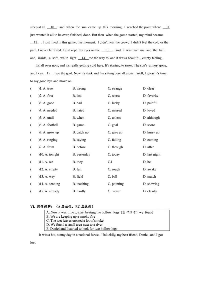 《Unit12SectionA(3a-4c)分层练习设计_初中英语789_旧版人教版英语九年级全册_旧版可参考_06.英语9全一册-试题_课时练习_分层练习》第4页预览