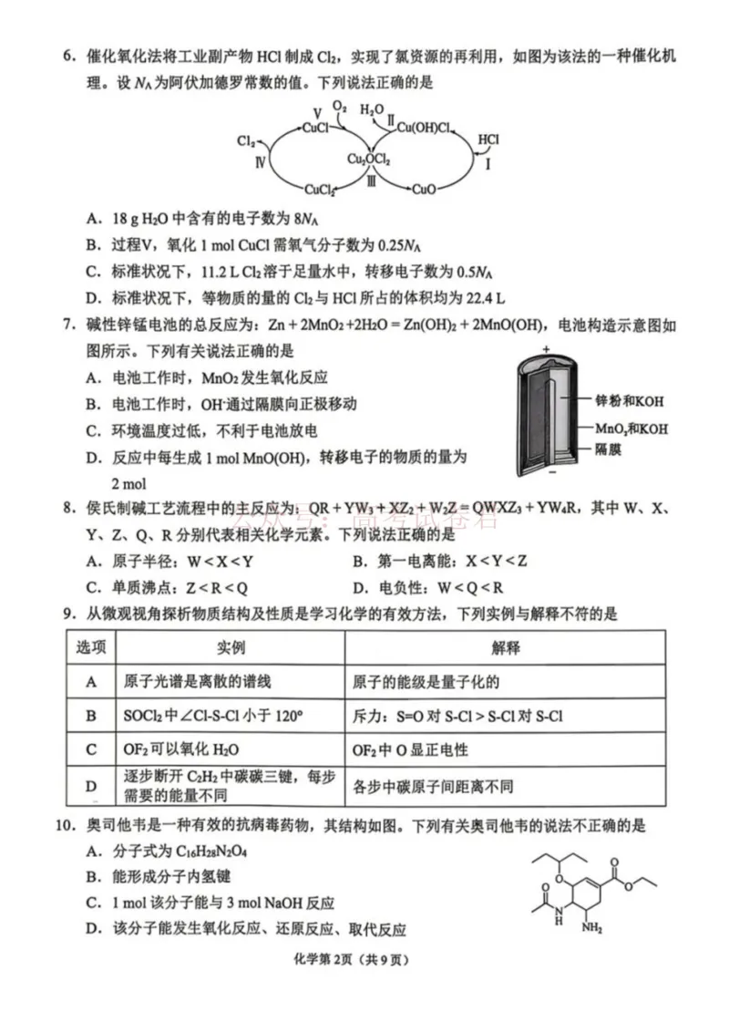 《化学试卷-辽宁省鞍山市普通高中2025-2026学年度高三年级第二次质量监测(鞍山二模)_12.2026年4月全国各地高考模拟卷_2026年4月_05化学_辽宁省鞍山市高三第二次质量监测》第2页预览