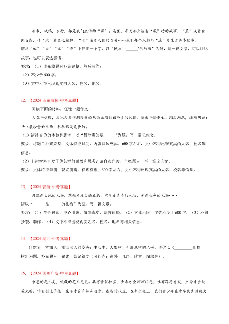 《专题25半命题作文（全国通用）（学生版）_2026年中考真题分类汇编9科_三年（2023-2025）中考语文真题分类汇编（全国通用）-C432》第4页预览