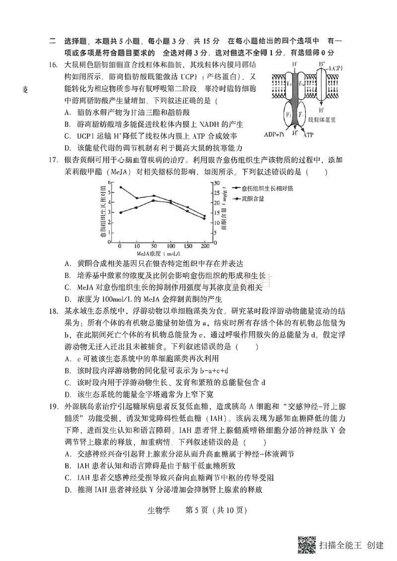 《2026年辽宁省沈阳市高三下学期教学质量监测（二）生物_副本(1)_12.2026年4月全国各地高考模拟卷_2026年4月_2026届辽宁省沈阳市高三下学期教学质量监测（二）全科》第5页预览