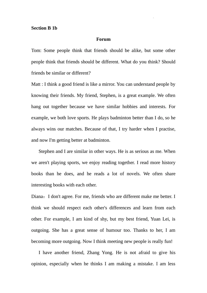 《Unit3SameorDifferent全单元听力材料_初中英语789_最新人教版英语八年级上册_新版_初中英语8上新更新第一套可选择_03-05.英语8上-单词音频视频等_04.英语8上-音频+视频》第3页预览
