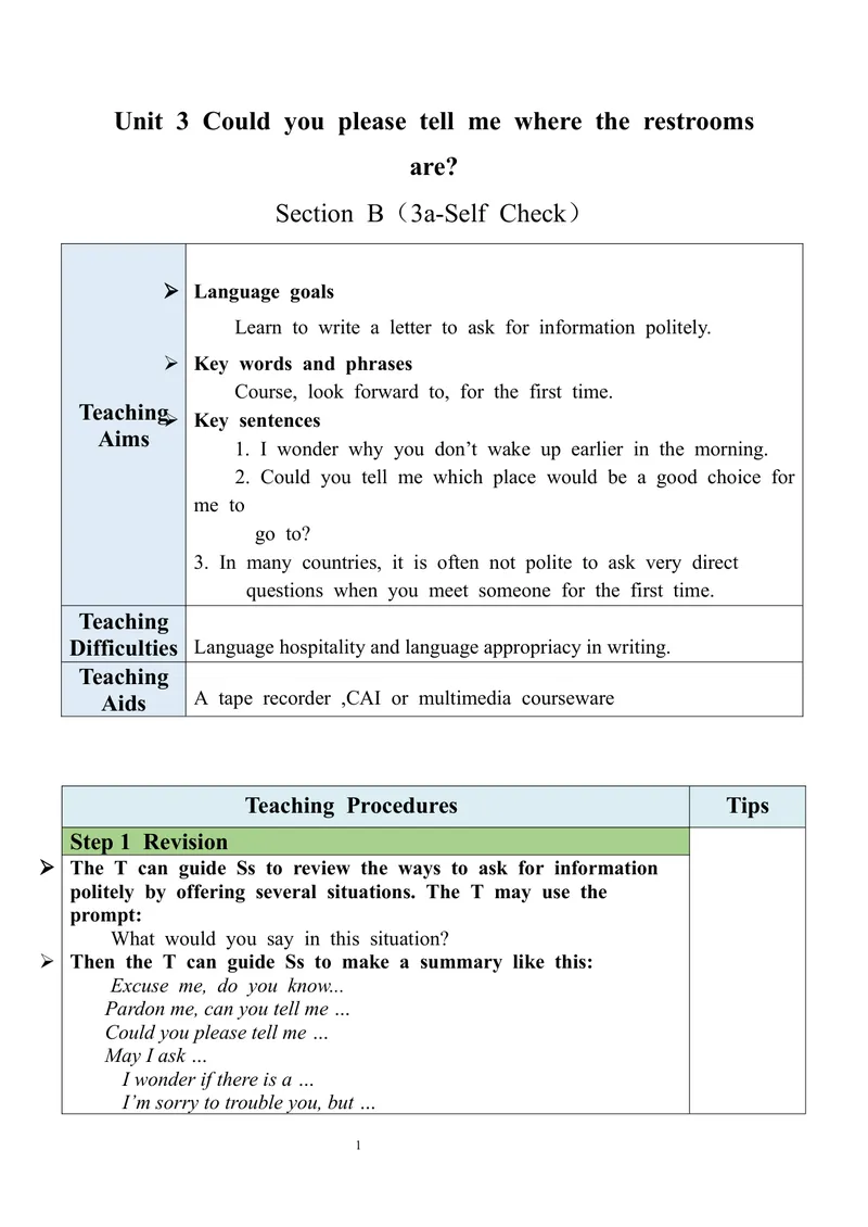 《Unit3SectionB（3a-SelfCheck）教案_初中英语789_旧版人教版英语九年级全册_旧版可参考_03.英语9全一册-核心素养教案+PPT课件第3套_9英课件+三维目标教案_9全英语课件+教案Unit3》第1页预览