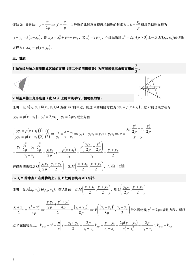 《抛物线的阿基米德三角形讲义-解析版_2024-2027高三（6-6月题库）_2026年06月高三试卷（数理化）_2026年6月高中数学试题汇编_0618数学_抛物线的阿基米德三角形讲义--2027高考数学》第4页预览