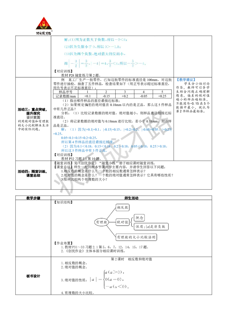 《第2课时相反数和绝对值_1、初中学习资料_2024秋改版_七上数学最新版课件_北师大版七上课课件_配套教案_北7数上教案_第二章有理数及其运算_1认识有理数》第2页预览