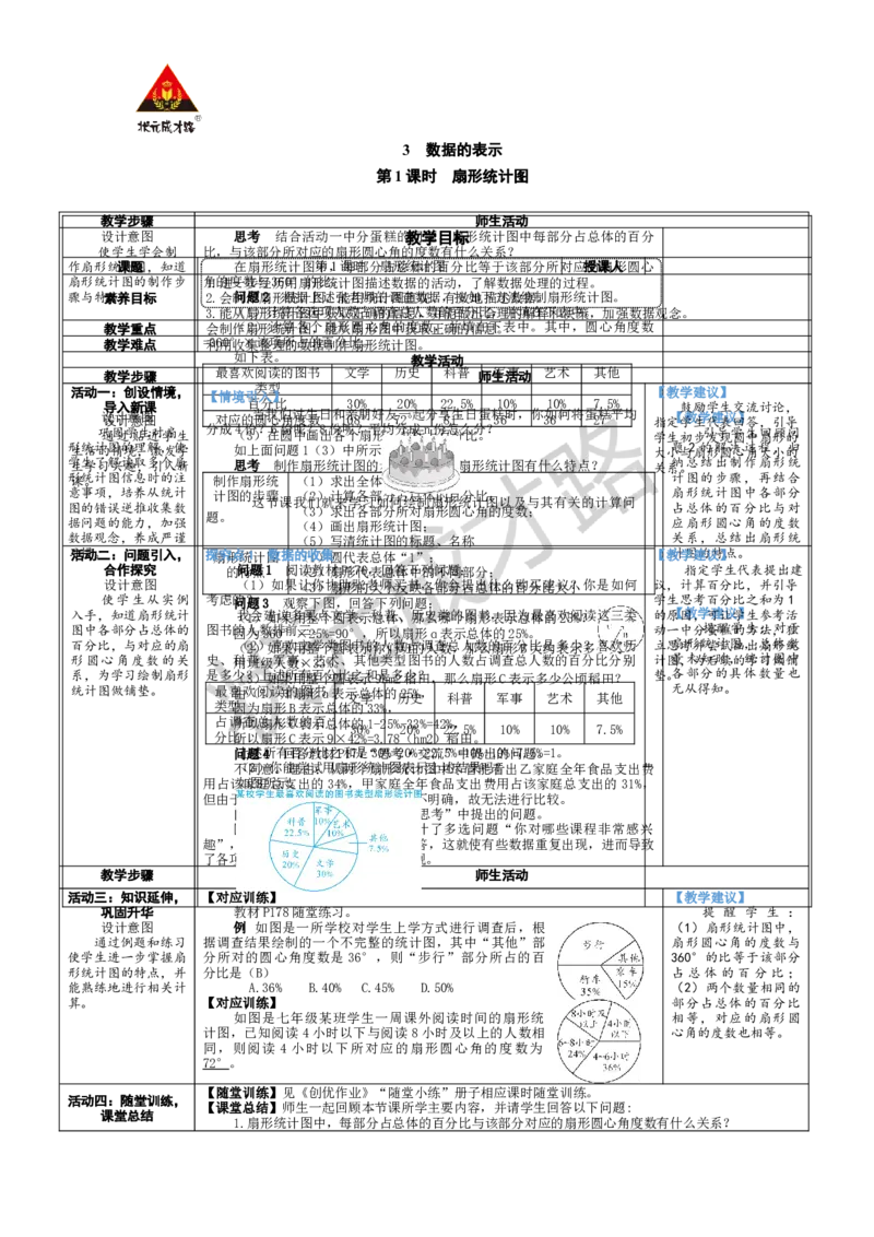 《第1课时扇形统计图_1、初中学习资料_2024秋改版_七上数学最新版课件_北师大版七上课课件_配套教案_北7数上教案_第六章数据的收集与整理_3数据的表示》第1页预览
