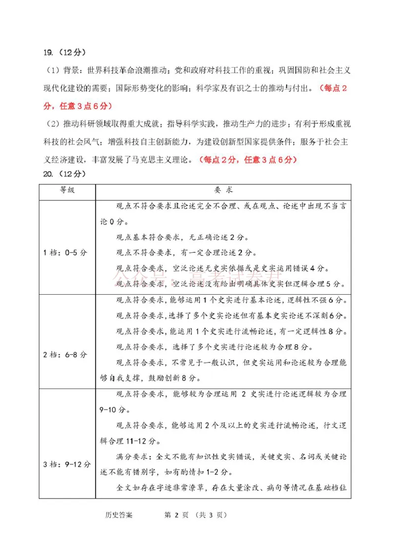 《黑龙江省哈尔滨市2026年高三第一次模拟考试历史答案(2)_12.2026年4月全国各地高考模拟卷_2026年4月_2026届黑龙江省哈尔滨市高三下学期第一次模拟考试全科》第2页预览