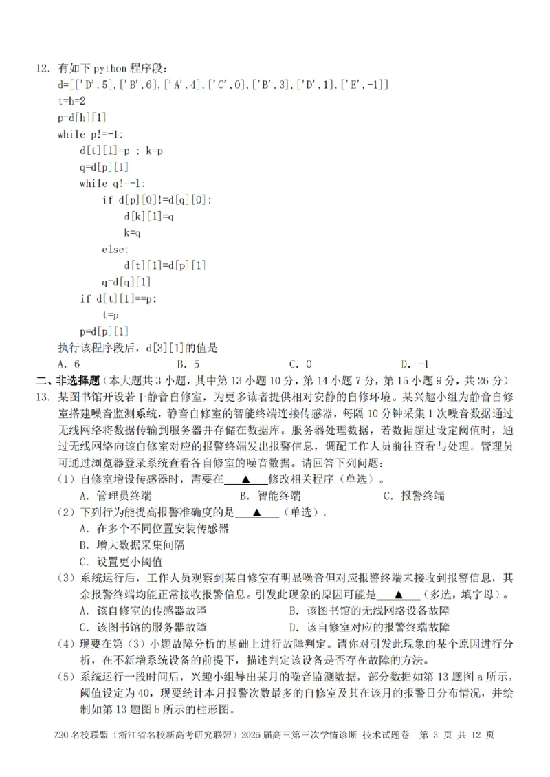 《技术卷-2605Z20联盟_2024-2027高三（6-6月题库）_2026年05月高三试卷_260517浙江省Z20联盟2026届高三年级第三次学情诊断（全科）》第3页预览