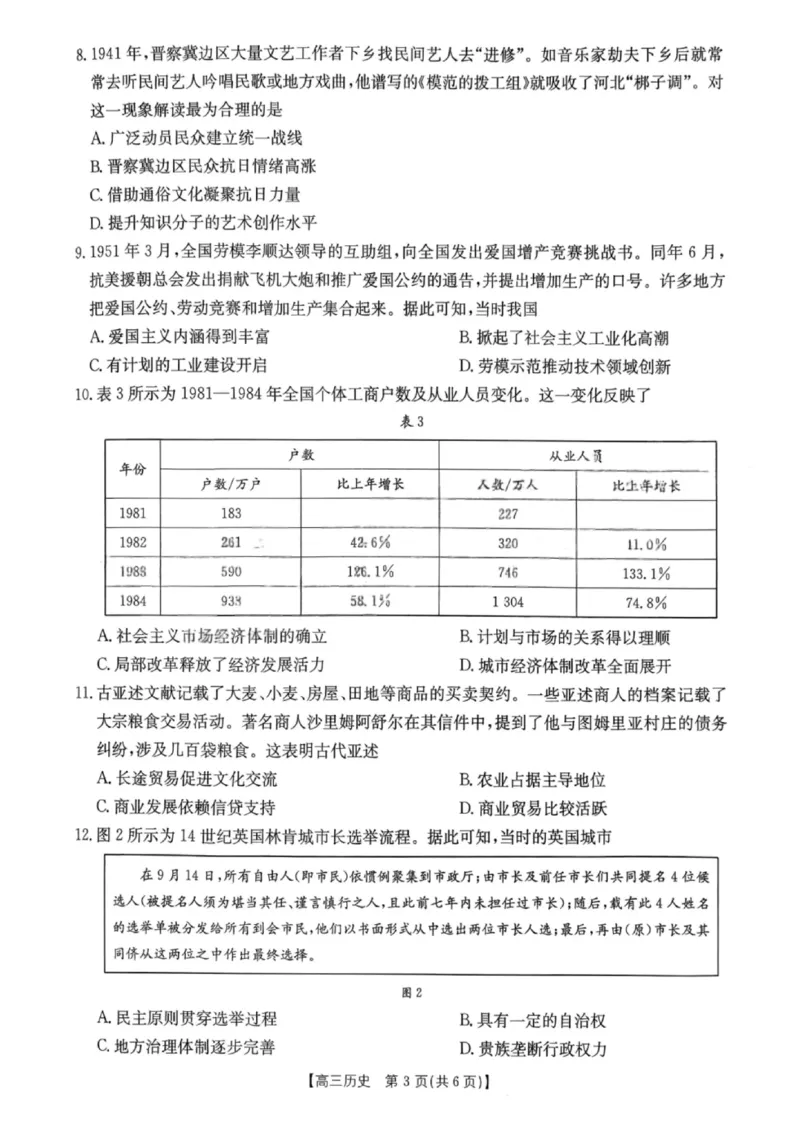 《历史试卷-江西省“三新”协同教研共同体12月高三联考_2026年高三《月考+期中考+阶段性检测真题合集》全国各省全科无水印_江西省三新协同体2025-2026年高三上12月月考历史》第3页预览