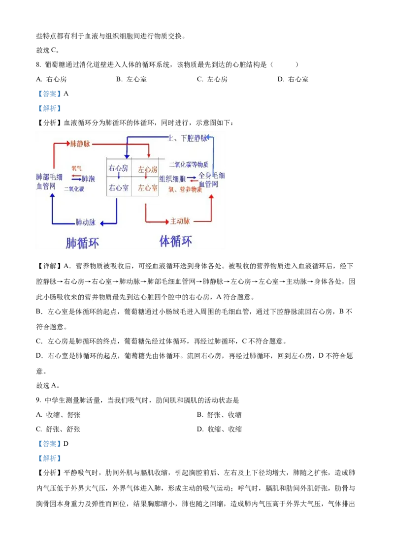 《辽宁省沈阳市2021年中考生物真题（解析版）_12.2026年4月全国各地高考模拟卷_2026版初中金考卷•45套中考试卷汇编系列合集_全国版中考真题(1)_辽宁各地中考_辽宁生物（24）》第4页预览
