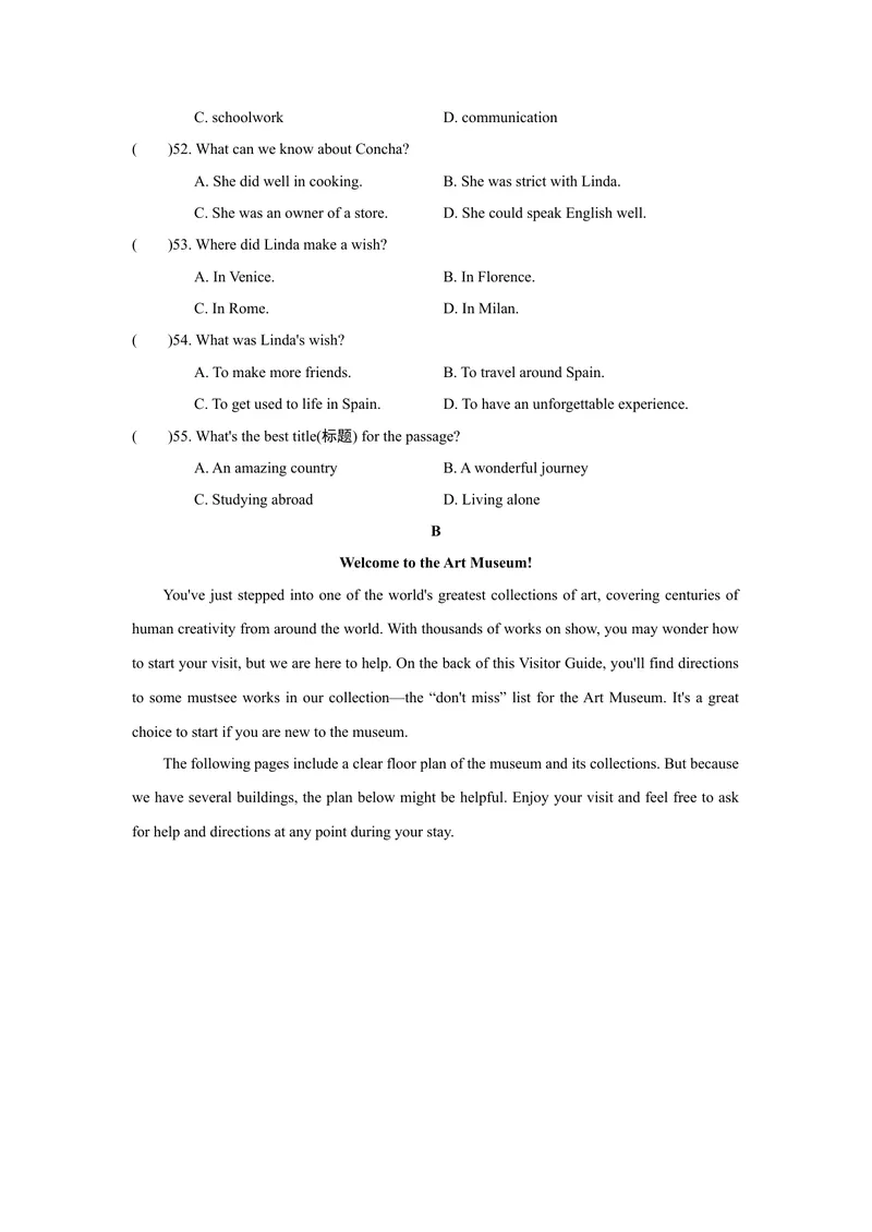 《UNIT3单元过关卷_初中英语789_26秋最新人教版英语九年级上册_26秋人教九上_39、赠送其它资料_旧版资料_4.习题试卷_3人教英语9全一册单元试卷（144份）_单元测试卷1（有听力）》第7页预览