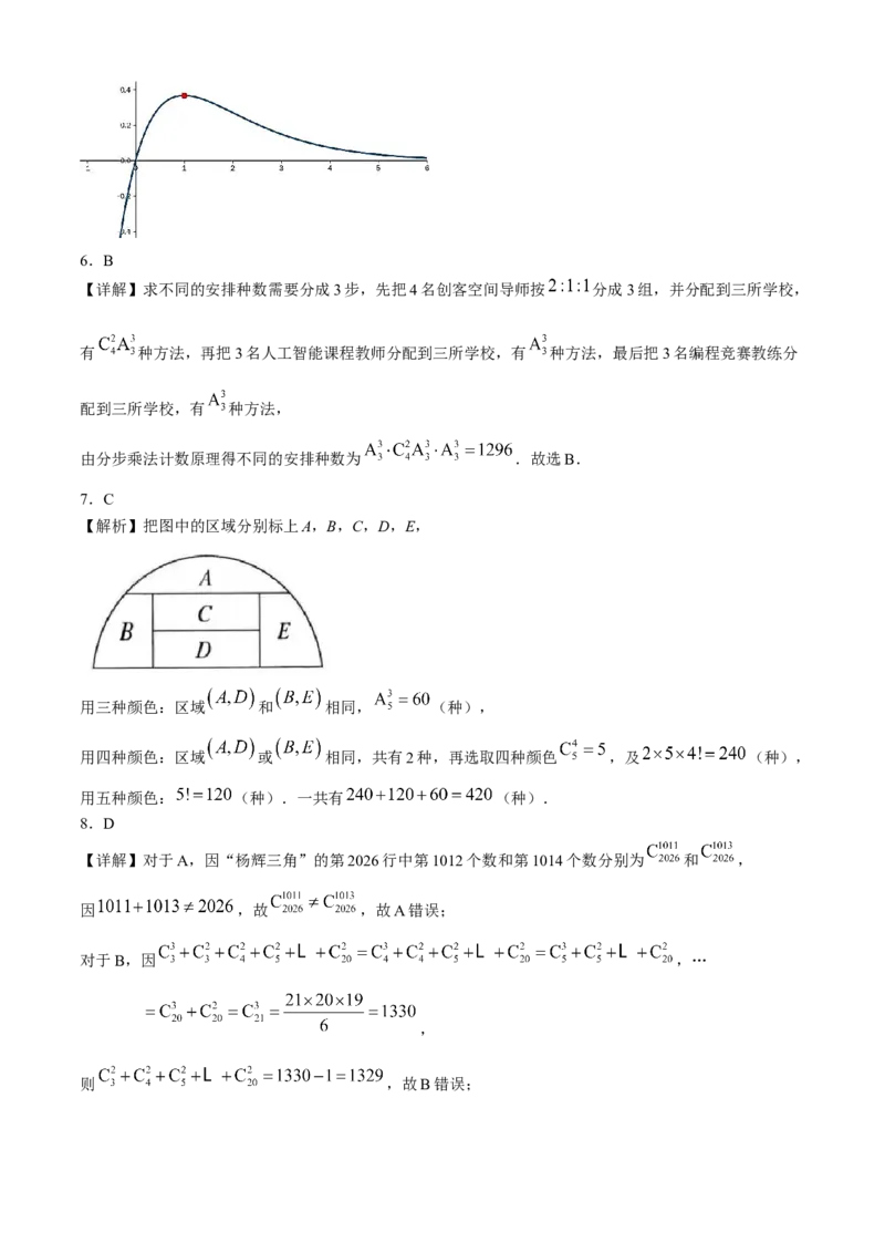 《数学试题卷+答案安徽省鼎尖教育2025-2026学年高二下学期期中学业质量检测试卷_2024-2027高二（7-7月题库）_2026年05月高二试卷》第6页预览