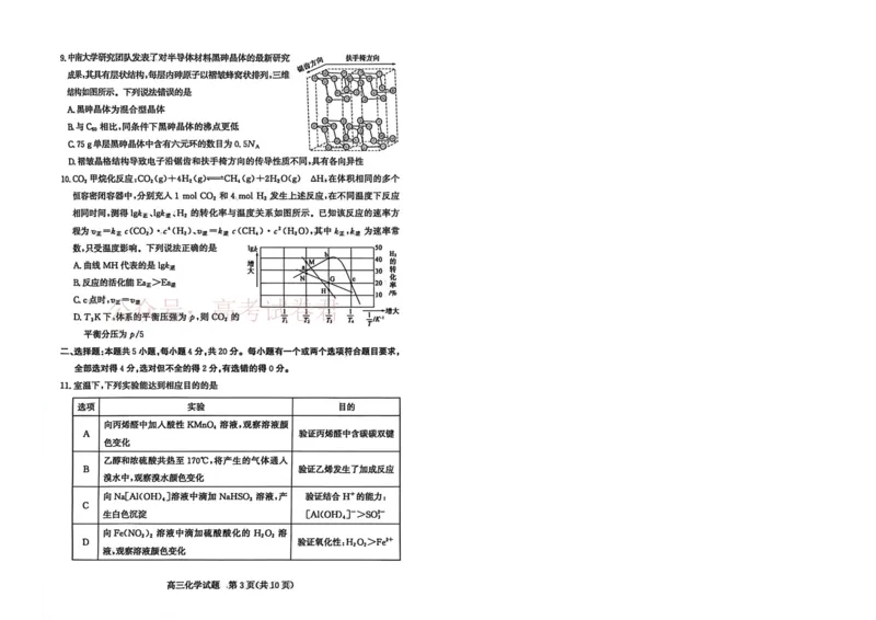 《山东枣庄市2026届高三下学期二模化学试题_12.2026年4月全国各地高考模拟卷_2026届山东省枣庄市高三3月模拟考试（二调）全科_05化学_山东省枣庄市高三3月模拟考试（二调）》第3页预览