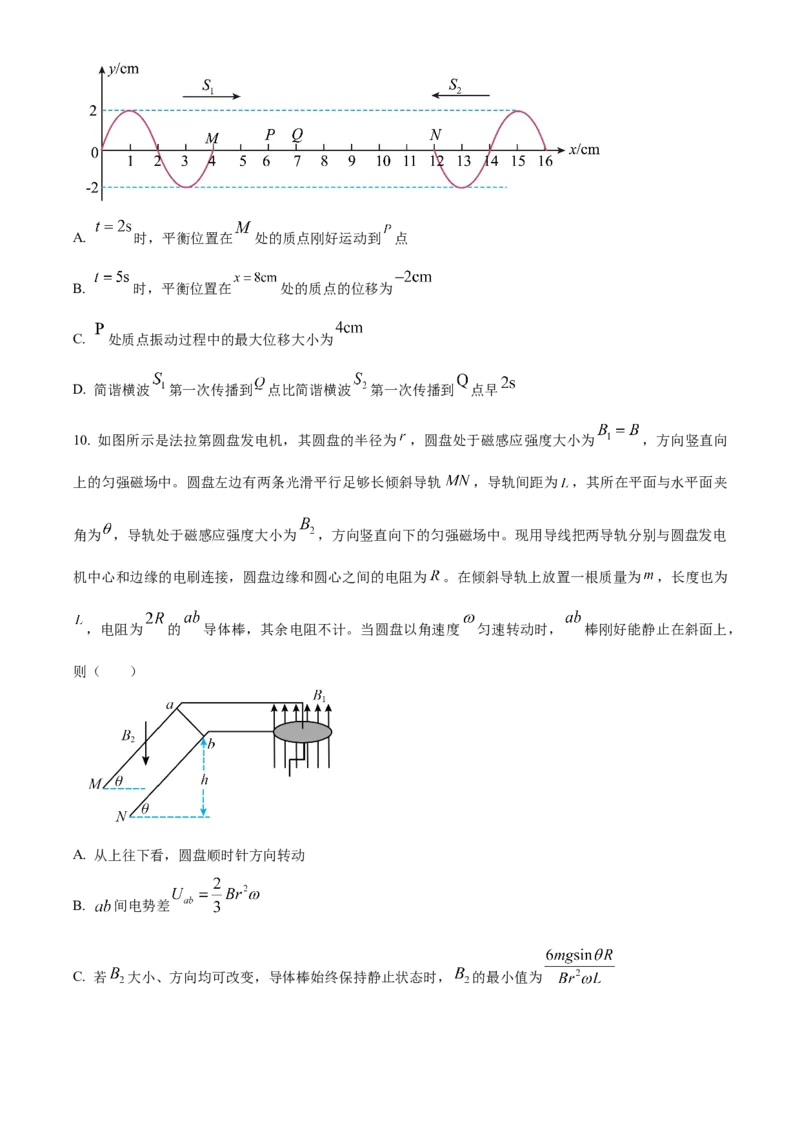 《四川内江市威远中学2025-2026学年高二下学期期中考试物理试题Word版无答案_2024-2027高二（7-7月题库）_2026年06月高二试卷_260608四川内江市威远中学2025-2026学年高二下学期期中考试》第5页预览