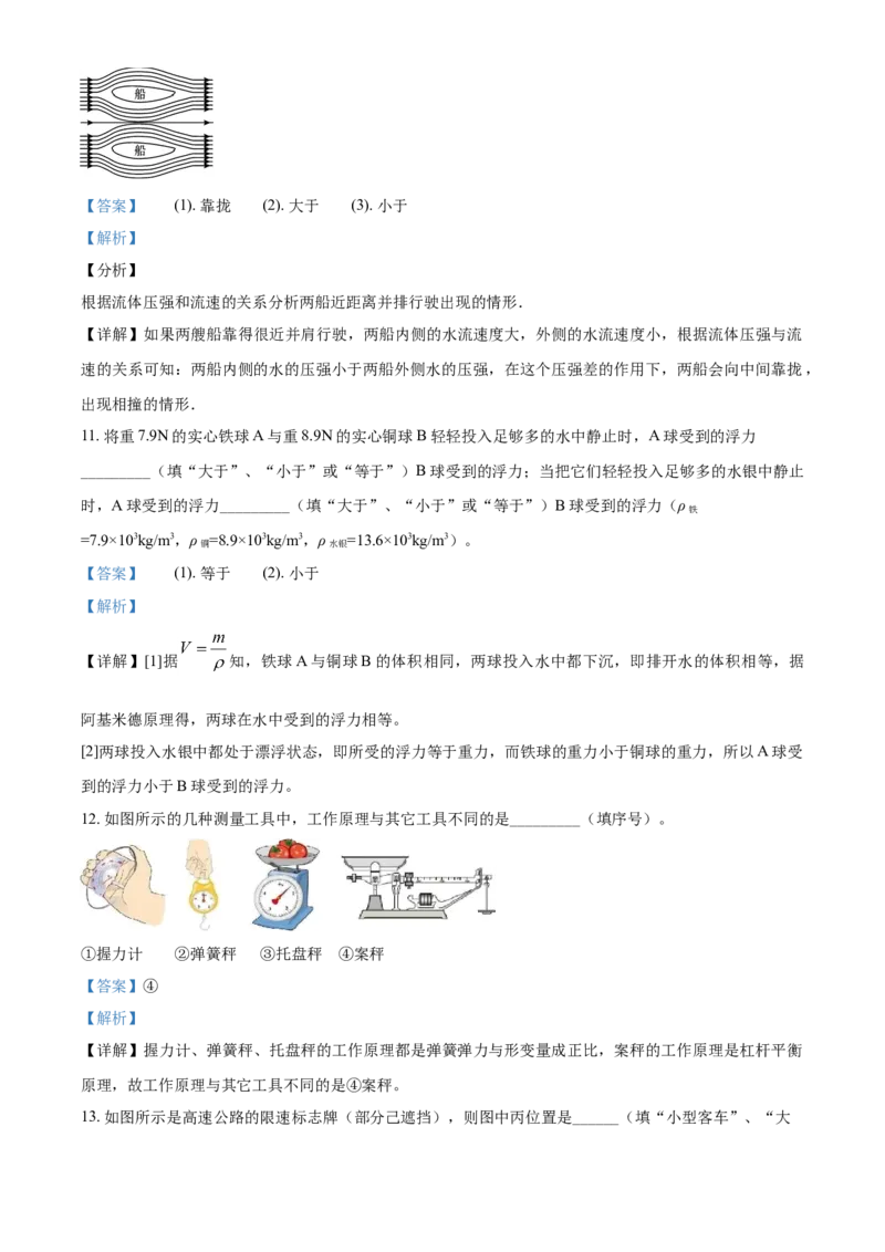 《精品解析：辽宁省沈阳市和平区2019-2020学年八年级（下）期末物理试题（解析版）_1、初中学习资料_4-4、物理_4-4-4、初二物理下册_2023更新_物理8下：2020年各地月考、期中、期末卷》第7页预览