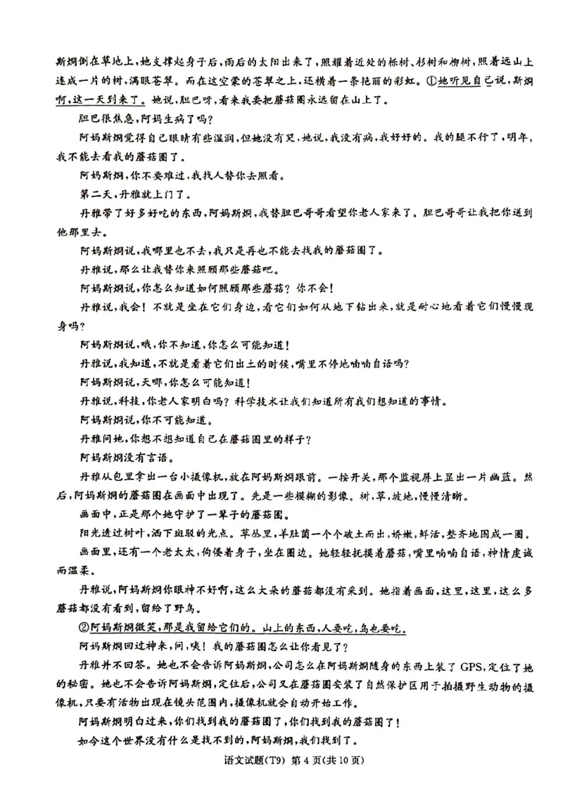 《师大附中2026届高三月考试卷（九）语文_2024-2027高三（6-6月题库）_2026年05月高三试卷_260515湖南省师大附中2026届高三月考试卷（九）（全科）》第4页预览