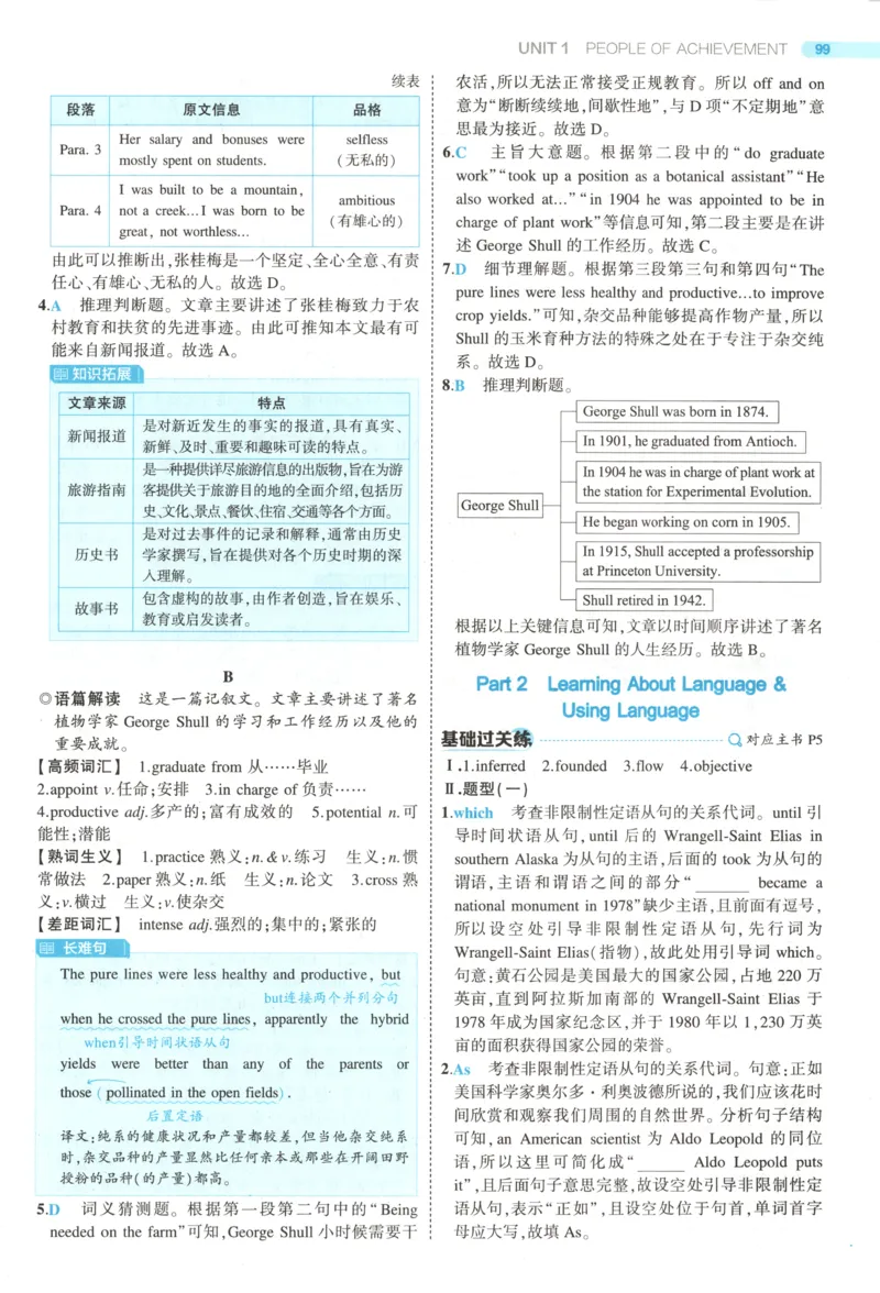 《答案_2026版53五年高考三年模拟高中同步练习选择性必修一二三电子版3.25秋-高中53同步练习册_03.英语_53同步英语选修一RJ》第4页预览