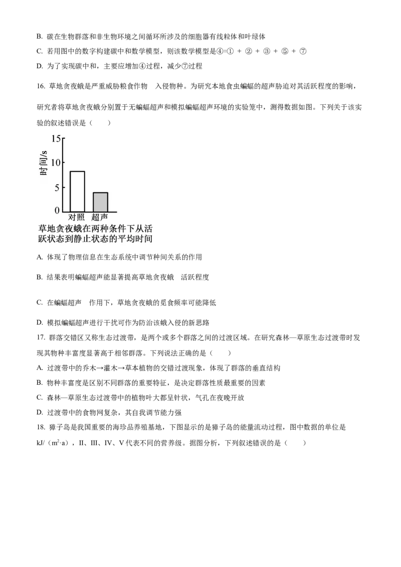 《山西大学附属中学校2025-2026学年高二下学期3月阶段检测生物试题（原卷版）_2024-2027高二（7-7月题库）_2026年04月高二试卷》第6页预览